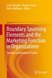 Boundary Spanning Elements and the Marketing Function in Organizations Sunil Sahadev