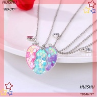 HUISHU 3Pcs BFF Necklaces, Friendship Jewelry Cute Matching Heart Pendant Necklace, Friendship Alloy