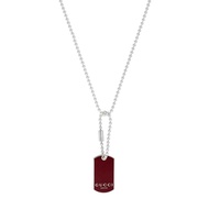 Gujia GUCCI GUCCI Trademark Series Enamel Chain Style 925 Silver Necklace Men's Gift