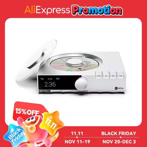 SMSL PL200T CD player MQA-CD Transport Clock Input output P.A.S.S. system optical coaxial AES I2S ou