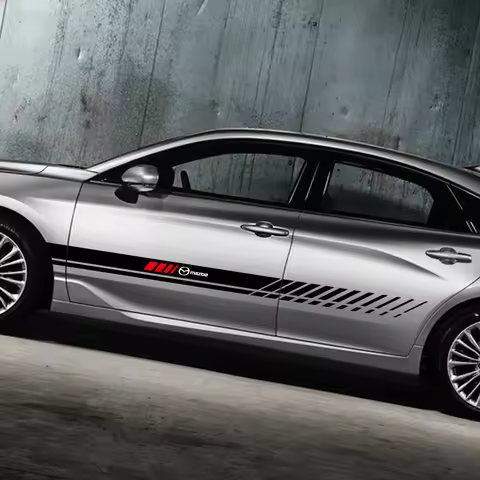 2pcs Car Body Sticker Side Skirts Stripe Decoration Vinyl Racing Decal For Mazda 3 Alexa CX-30 CX30 