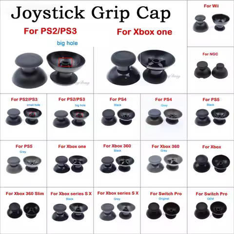 10pcs=5Pair 3D Joystick Thumbstick Caps Replacement For PS2 PS3 PS4 PS5,Xbox One/Series S X, Xbox360