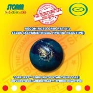 RECON ROTO GRIP RST X1 ASYMMETRICAL HYBRID REACTIVE HIGH PERFORMANCE BOWLING BALL 15LBS