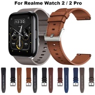 Leather Strap for Realme Watch 2 / 2 Pro Wristband Replacement 22mm Bracelet Watchband for Realme Watch S / S Pro Band Accessories