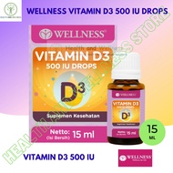 Wellness Vitamin D3 500 IU Drops 15 Raspberry FlavorML