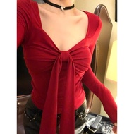 <[CDATA[Red Bow Modal Man Cotton T-shirt - Tight-Fitting]]>