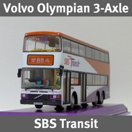 [SG STOCK] 1/76 CMNL SBS Transit Volvo Olympian 3 Axle (SBS9388Z) Route 88 to Pasir Ris Bus Model