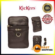 KICKERS ORIGINAL GENUINE LEATHER PHONE BAG MEN WOMEN POUCH BAG SLING BAG LELAKI PEREMPUAN BRANDED