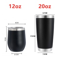 20oz / 12oz Coffee Mug Thermal Cup Tumbler with Lid Stainles
