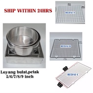 Loyang Petak loyang bulat loyang kek loyang marble redai square cake pan saiz 5,6,7,8,9 inci loyang 