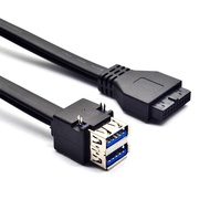 Connectors 19Pin/20Pin Female Header to Dual USB 3.0 Front Panel Desktop Motherboard Mount Cable Cor