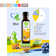 Dầu Ăn Dặm Mămmy Chai 100ml Dầu Ăn Dặm Cá Hồi Oliu Hạt Lanh Dầu Ăn Cho Trẻ Từ 6 Tháng