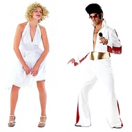 Halloween Costume Set - Marilyn Monroe Dress & Elvis Jumpsuit