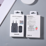 Bộ Sạc PD Samsung 45W Sạc Siêu Nhanh EU/US/UK Bộ Đổi Nguồn Cho Galaxy S25 Ultra Plus S24 S23 S22 Not