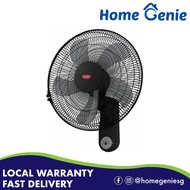 Europace 16" Wall Fan With Remote Control (Black) EWF 6162V