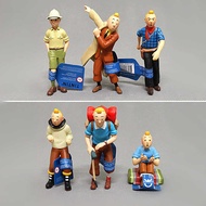 Bulk Tintin Adventures Boy Gentleman Tintin Figurine Handheld Doll Model Display