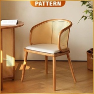 PATTERN Nordic Rattan Chair Style Armed | Home Balcony Leisure Dining Chair