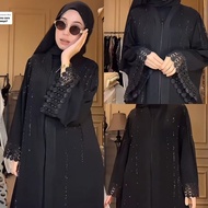Abaya NAWIRA by ophie Abaya Morocco Türkiye Turkey Jet Black Umrah READY HOME GAMIS SURABAYA