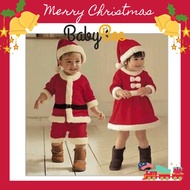 2-7yr old Christmas Santa Claus Children Suit Kids Costume Set for Xmas FREE hats Girl Santa Dress B