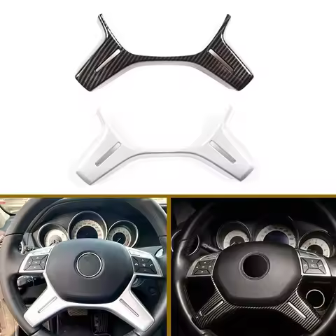 For Mercedes Benz C E ML GL Class W204 W212 W463 ABS steering wheel decorative cover protective patc