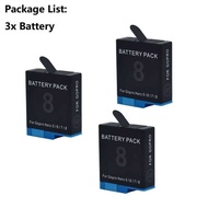 แบตเต 1800GoPro Hero7 Hero6 Hero5 Hero8 แบตเตอรี่กล้องสีดำสำหรับ Gopro 8 7 6 5 AHDBT801 อุปกรณ์เสริม