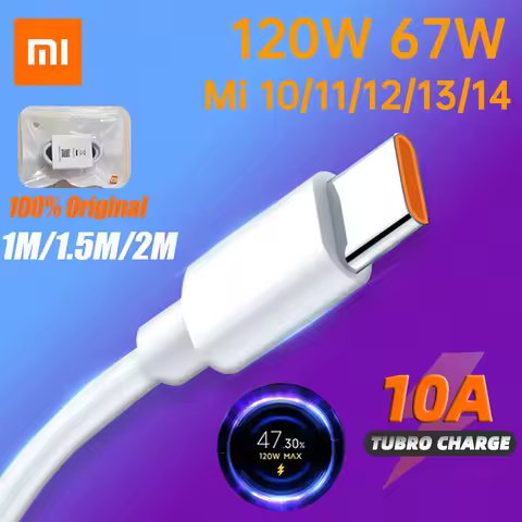 Xiaomi Original Turbo Charge Cable 120W MI 14 13 13T 12T Pro 12 5G Poco X5 X7 X6 F6 Type C Fast Char
