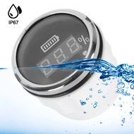 GOTOTOP Battery Meter 52mm Digital Display Gauge 316 Stainless Steel Anti Fog 9 to 30VDC Smart Alarm