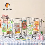 YRBWBW Storage Rack, with Base Grid Display Rack, Modern Metal Grid Frame Jewelry Booth Rack For Gri