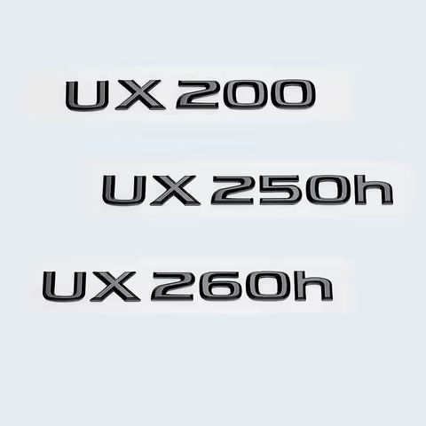 Glossy Black 3D ABS Letters Number UX200 UX250h UX260h HYBRID Emblem For Lexus Car Trunk Logo Sticke