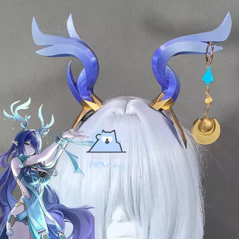 Game Genshin Impact Lauma Cosplay Prop Lauma Headwear Corner Headdress For Hallowmas Party Women Men