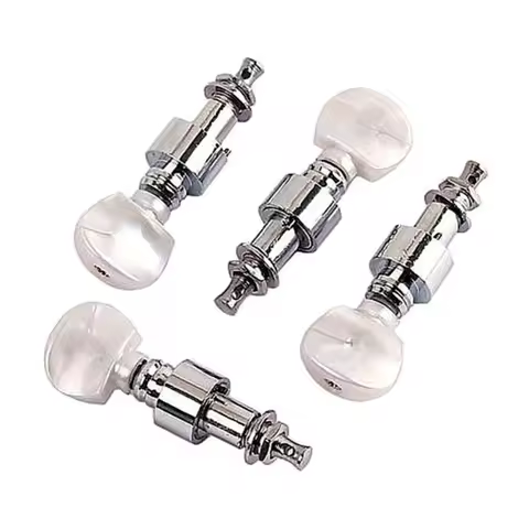 4Pcs Banjo Tuner Banjo Geared Machine Pearled Pegs Tuning 4 Head Tuner Tone Keys