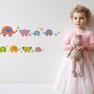 smart Life創意無痕壁貼 七彩大象
