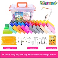 KiddoZone 24/36 Colors Air Dry Clay Kit Polymer Clay Magic Modeling Clay Đất sét siêu nhẹ với các ph