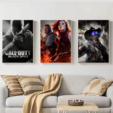 1pc Call Of Duty Video Game Black Ops 4 - Zombies Poster Self-adhesive Art Poster Waterproof Paper S