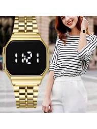 1 件男女觸控螢幕 Led 顯示時間和日期戶外運動情侶數位手錶適合日常佩戴