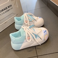 IELGY Dopamine รองเท้าคุณพ่อ2024ผู้หญิงพื้นหนารองเท้าผ้าใบลำลองหัวแม่เท้ากว้างสีขาว