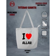 Mantaab Store Tas Tote Bag/Handbag/Totebag/Tote Bag/College Bag - Bismillah