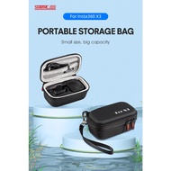 Waterproof Carrying Case For Insta360 X3 PU Shockproof Mini Storage Bag Handbag Box For Insta 360 ONE X3 Camera Accessories