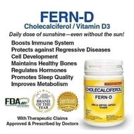 FERN-D Cholecalcuferol 1000IU Softgel Capsule Vitamins FDA Approved 60 Softgel Capsules