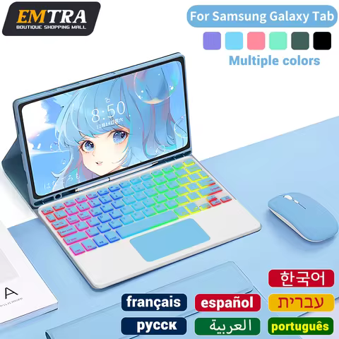 Samsung Tablet Cover Keyboard For Samsung Galaxy Tab A8 10.5 A7 S6 Lite Tablet Cover For Samsung Tab