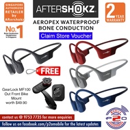 AfterShokz Aeropex WaterProof OPEN-EAR Bone Conduction Wireless Bluetooth Headset, FREE GearLock MF100