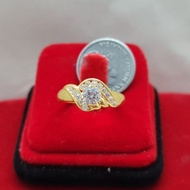 Murni Mewah Emas916, Cincin Tunang Batu Crv Qm 1139 1.0 cm Pd