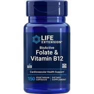 Life Extension BioActive Folate & Vitamin B12, 150 Vegetarian Capsules - Non GMO, Gluten Free Supple
