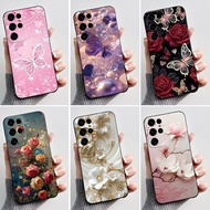 Phone Case For Oukitel C61/C61 Pro/C61 GT Casing Fashion Butterfly Flower Cellphone Cases Black Jell