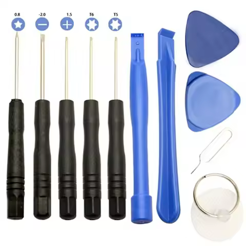 Professional 11 in 1 Cell Phones Opening Pry Repair Tool Kits Smartphone Screwdrivers Tool Set For i