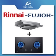 FUJIOH FR-FS2290R 89CM SLIMLINE HOOD + RINNAI RB-72G 2 BURNER GLASS HOB