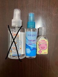 Opal 抗菌消毒噴霧 95ml / 樂信 消毒酒精搓手液 30ml / kingtex 健達士 instant hand sanitizer 60ml / 澳寶 sanitizing spray /