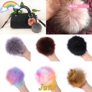 JUNE1 15cm Fur Pompom Big Women  Knitted Hat