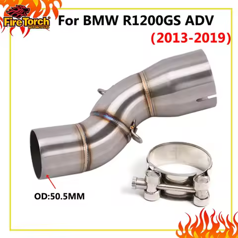 Motorcycle Exhaust Escape System Middle Link Pipe Tube Muffler Slip On For BMW R1200 R 1200 GS ADV A