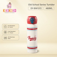 KIKIKOKO 【Red】Old School Series 316 Stainless Steel Multi-Drink Tumbler Cold & Hot 480ml Bottle With